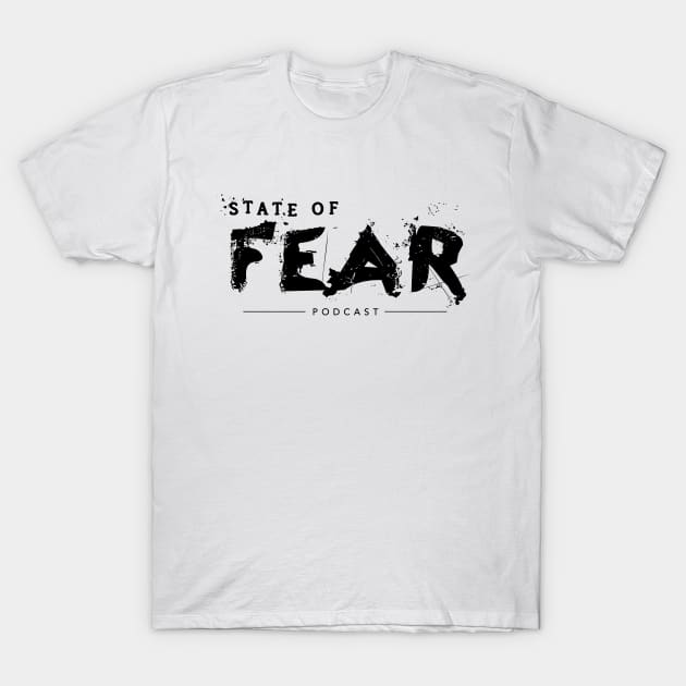 SOF Black logo T-Shirt by State of Fear Merch